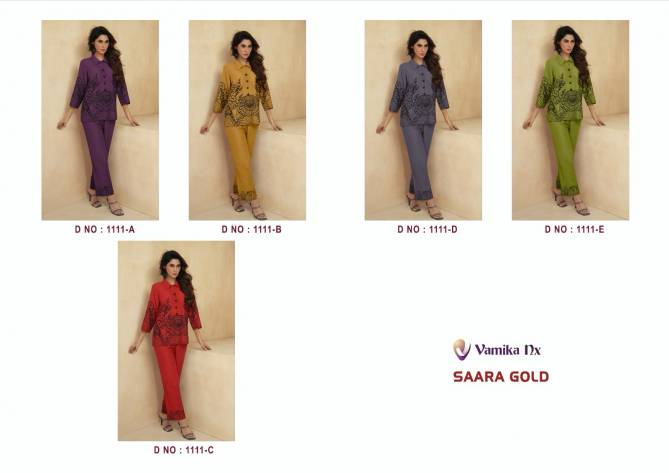 SarraGold By Vamika Nx Rayon Ladies Top With Bottom Catalog

